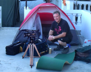 <em>Camped out on the roof at the LWF office in Pétionville, Haiti, two weeks after the earthquake</em>.” title=”TimHaiti6″ width=”300″ height=”237″ class=”size-medium wp-image-2250″ /><figcaption id=